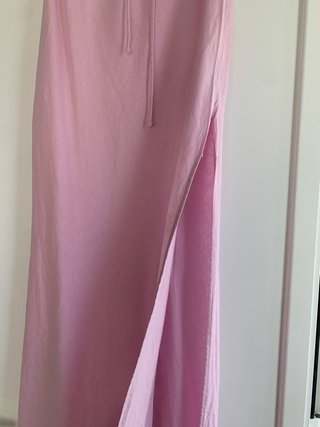 Saia midi rosa Bershka