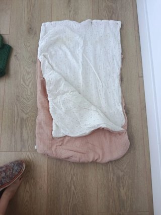 Saco Carro Bebé Zara Home Rosa/Blanco