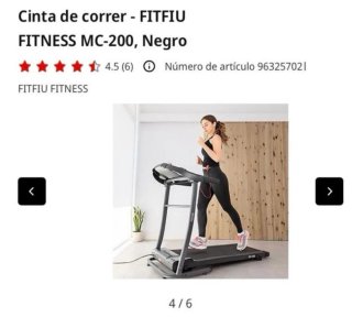 Cinta de Correr FITFIU FITNESS MC-200 Negra