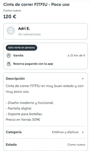Cinta de Correr FITFIU FITNESS MC-200 Negra