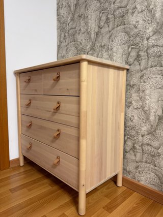 Conjunto Cómoda y 2 Mesitas Ikea Björksnäs