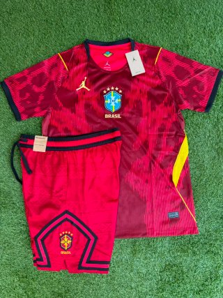 Conjunto Jordan Brasil Rojo y Amarillo