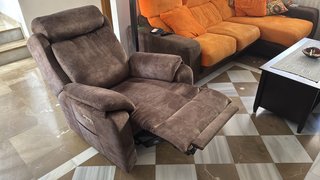 Sillón relax eléctrico marrón