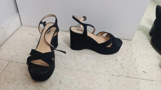 Sandalias de plataforma negras