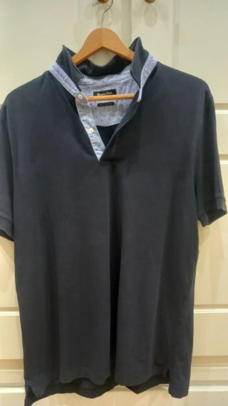 Polo Massimo Dutti chico azul