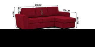 Sofá Cama Chesslong Rojo