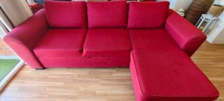 Sofá Cama Chesslong Rojo