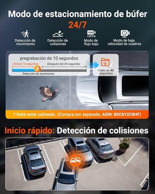 Vantrue N4S Triple Dashcam 3 Canales