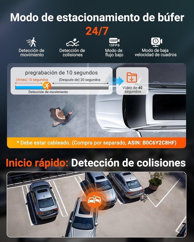 Vantrue N4S Triple Dashcam 3 Canales