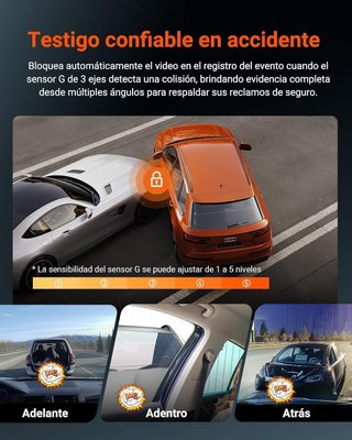 Vantrue N4S Triple Dashcam 3 Canales