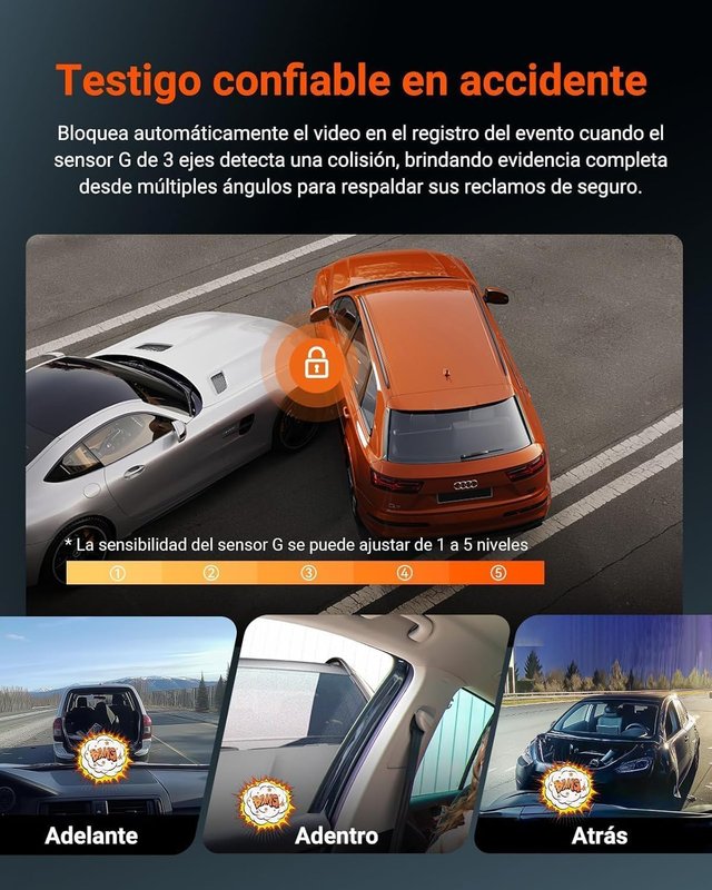 Vantrue N4S Triple Dashcam 3 Canales