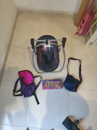 Balancín, colgador y bolsas bebé
