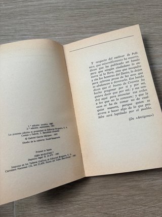 La hojarasca Gabriel García Márquez - 1981 vintage