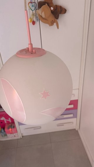 Lámpara infantil colgante rosa
