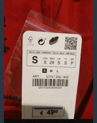 Blusa Zara Roja Talla Única Nueva