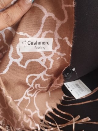 Bufanda Pashmina Beige y Marrón