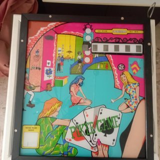 QUADRO LUMINOSO DECORATIVO VETRO FLIPPER ANNI 70