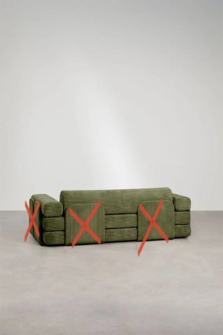 Sofá cama Sklum Paoly 2 plazas pana verde