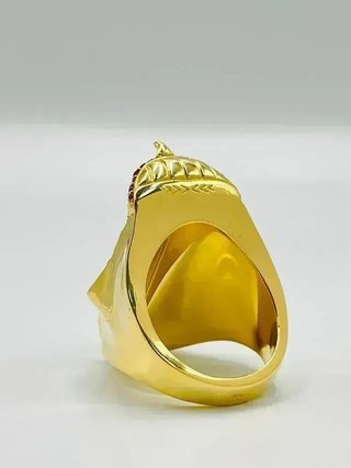 SELLO TUTANKAMON CIRCONITAS 18K