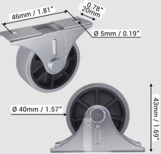 Kit 8 ruedas 40 mm