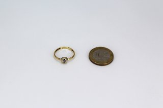 Anillo Oro 18k Combinado Circonitas