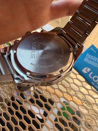 Reloj Lorus Cronógrafo VD53 Plata y Azul