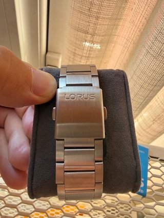 Reloj Lorus Cronógrafo VD53 Plata y Azul