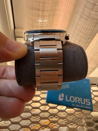 Reloj Lorus Cronógrafo VD53 Plata y Azul
