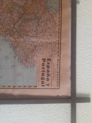 Mapa antiguo España y Portugal Paluzie
