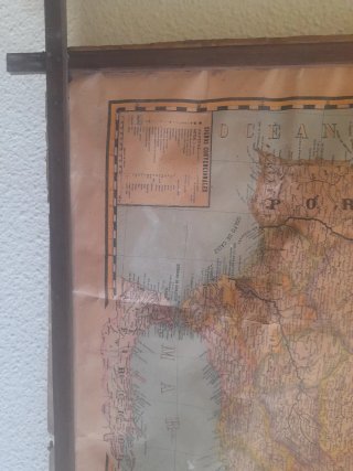 Mapa antiguo España y Portugal Paluzie