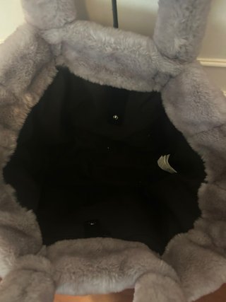 Bolso de pelo gris/lila