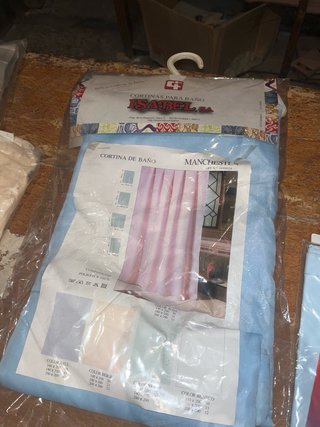 Lote Cortinas Baño Vintage Tela