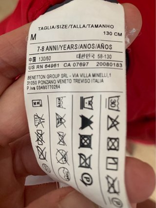 Chaleco Benetton Rojo