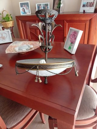 Lámpara de salón metal y cristal