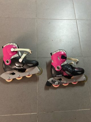 Patines Oxelo Rosas y Negros 34-36
