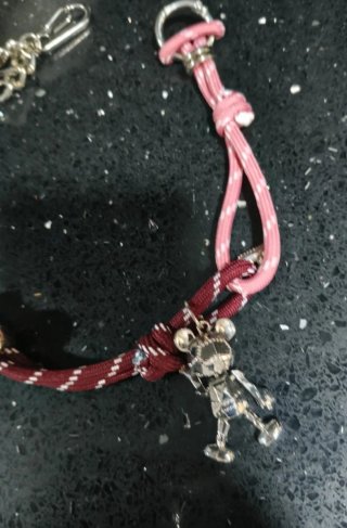 Collar/Adorno Bolso Llavero Oso y Llave