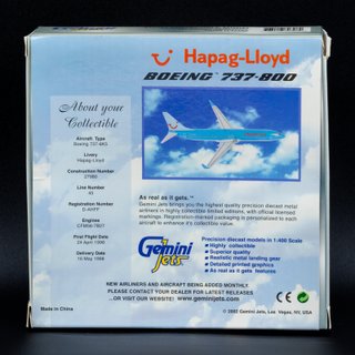 Maqueta Avión Boeing 737 Hapag Lloyd 1:400