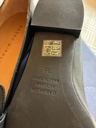 Mocasines Pedro Miralles Talla 38 Mujer Negro