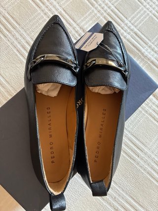 Mocasines Pedro Miralles Talla 38 Mujer Negro