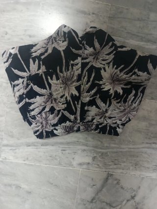 Bañador H&M palmeras negro y blanco
