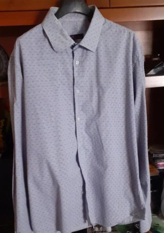 Camicia uomo fantasia righe e pois