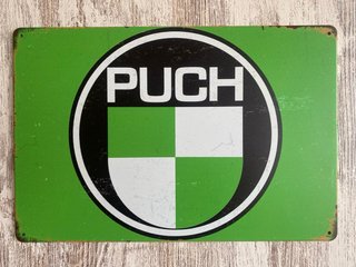 (522) Cartel Metálico Vintage PUCH Taller