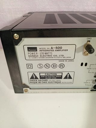 Amplificador Sansui A-500 Negro