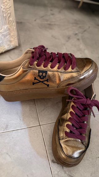 Zapatillas Scalpers Mujer Talla 37 Doradas