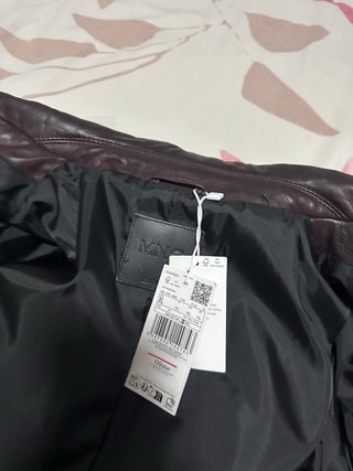 Chaqueta de cuero marrón