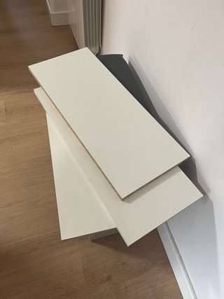 3 Baldas librería Ikea Gersby blancas
