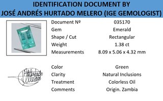 Esmeralda Natural 1.38 ct Talla Rectangular
