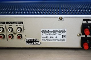 Amplificador Sony TA-AX3 (1982) para revisar