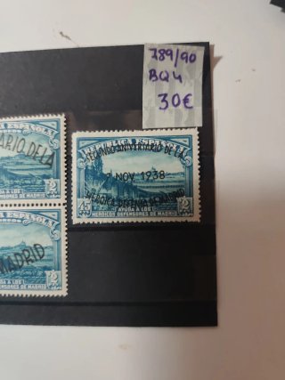 España 1938 II República Sellos 789/90 BQ4