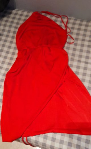 Vestido rojo fiesta, 2 en uno, talla 32 ASSOS